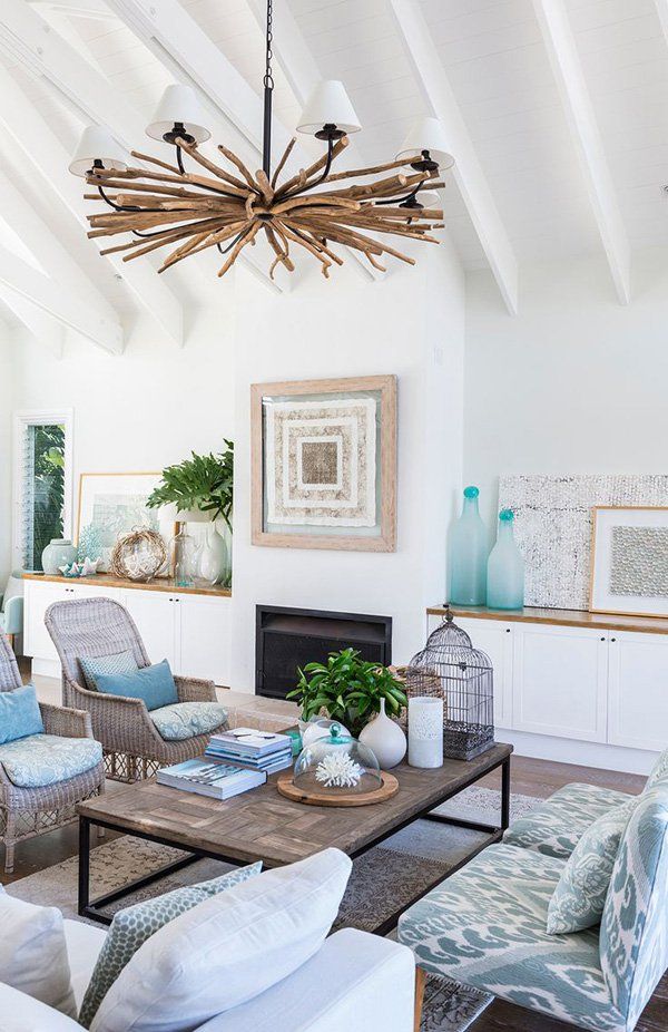 Coastal style wallpaper installation